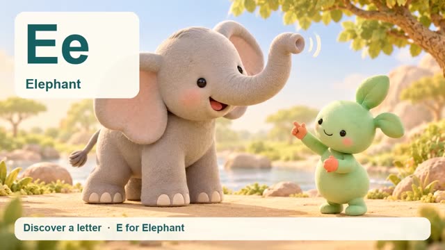 Elephant mit Fini